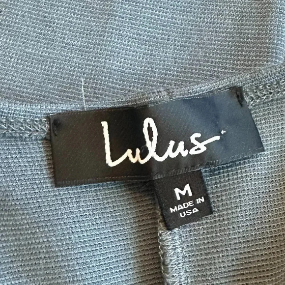 Lulus Blue Spaghetti Strap Bodycon Dress Stretch Low Back Size Medium Women's - Picture 10 of 11